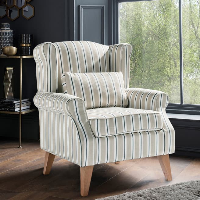 The Great Chair Company Wroxton Accent Chair Arley Stripe Linen