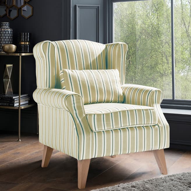 The Great Chair Company Wroxton Accent Chair Arley Stripe Ochre