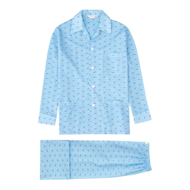 DEREK ROSE Ledbury 12 Blue Men's Ew Pyjama Set