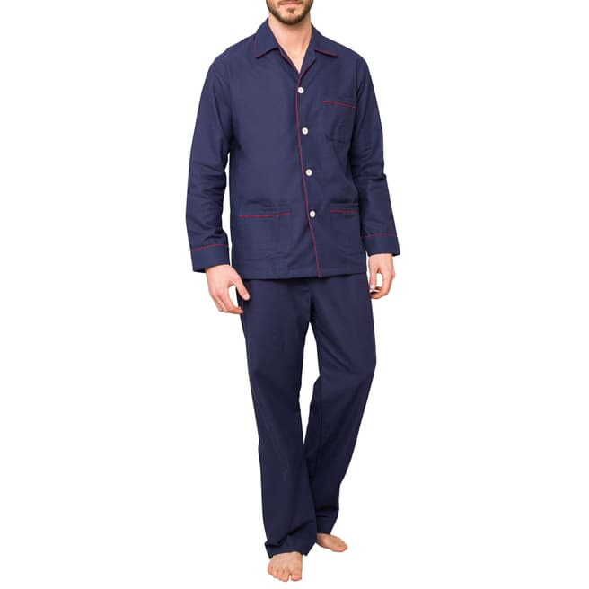 DEREK ROSE Superlene 2 Navy Men's Ew Pyjama Set