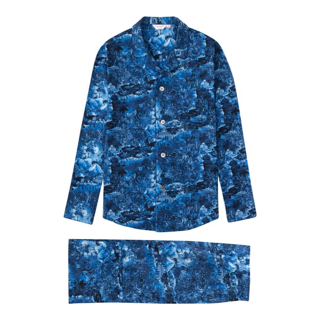 DEREK ROSE Ledbury 10 Blue Men's Ew Modern Pyjama Set