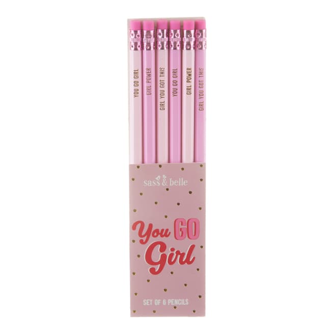 Sass & Belle Set Of 6 Girl Power Pencils