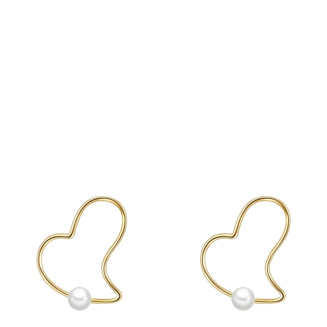 Carat 1934 White/Gold Pearl Earrings
