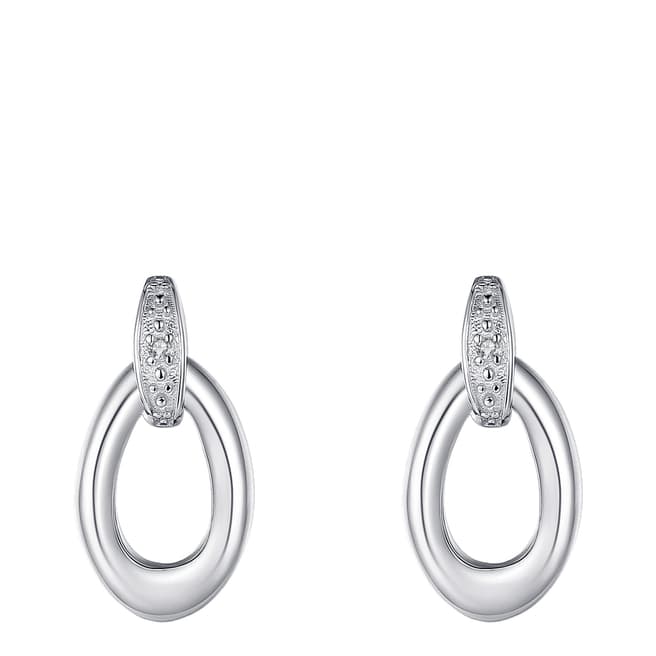 Tess Diamonds Silver Diamond Hoop Earringss