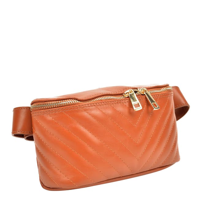 Anna Luchini Cognac Leather Belt Bag