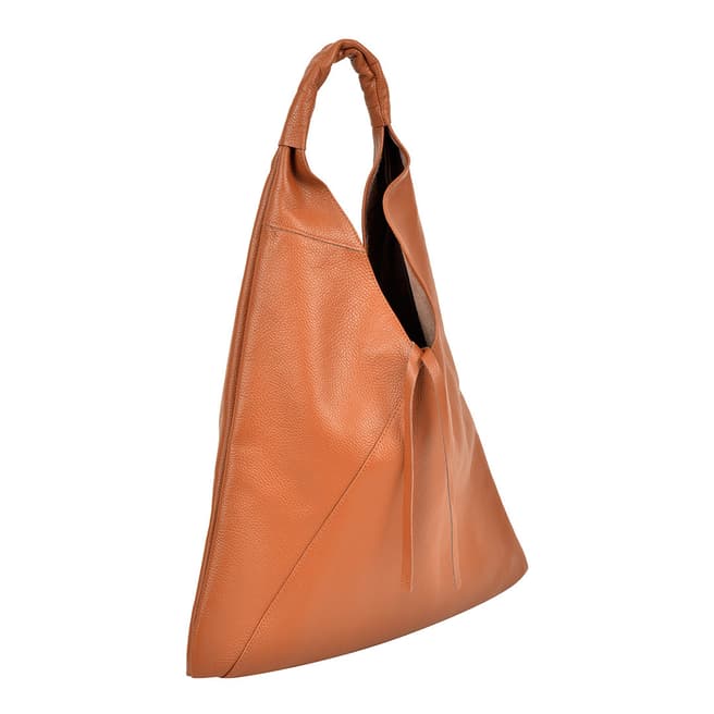 Anna Luchini Cognac Leather Tote Bag