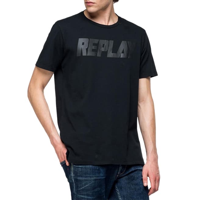 Replay Black Chest Logo T-Shirt