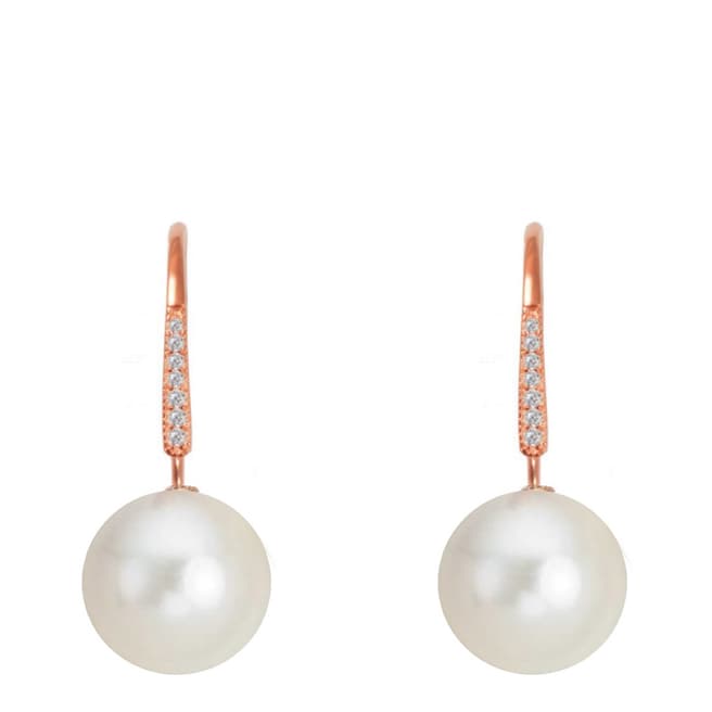Liv Oliver Rose Gold / White Pearl Earrings