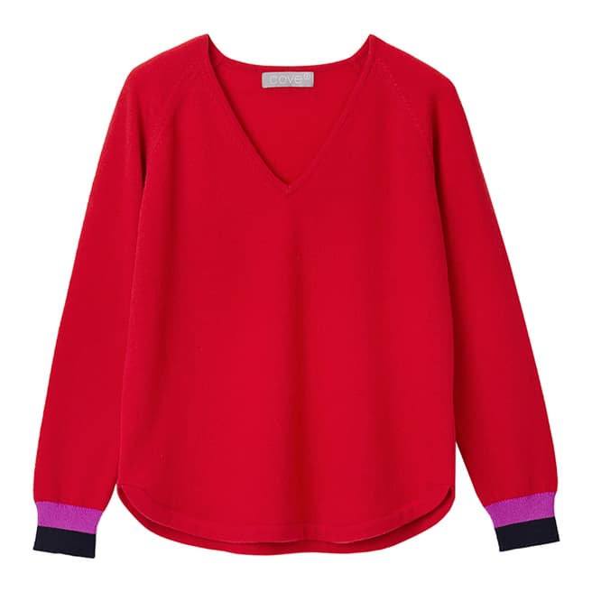 Cove Cashmere Red Polly Cashmere Jumper