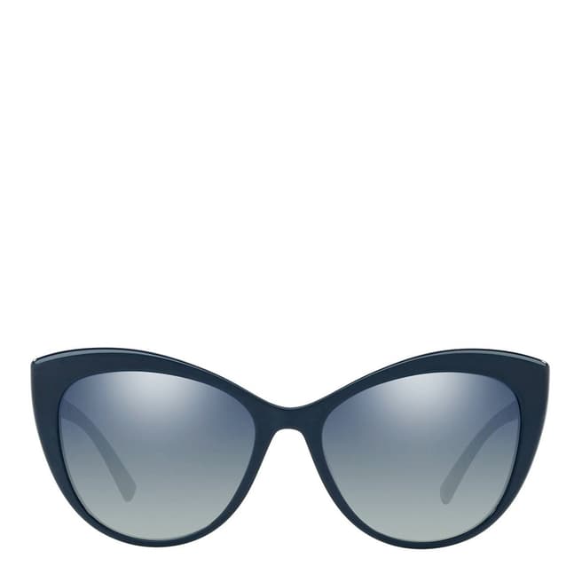 Versace Women's Blue/Grey Mirrored Versace Sunglasses 57mm