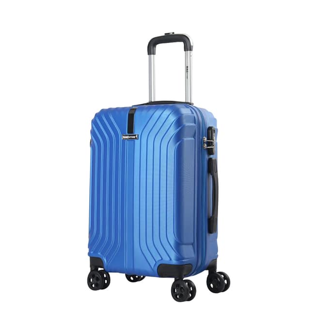 Bagstone Blue 8 Wheel Medium Suitcase 66cm