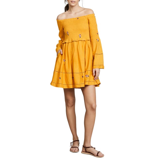 Free People Yellow Counting Daisies Dress