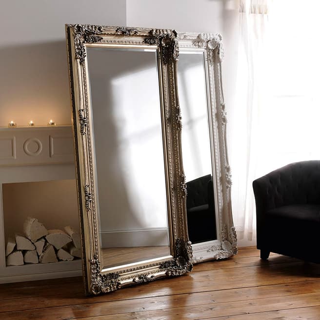 Yearn Carved Silver Mirror 180x89cm