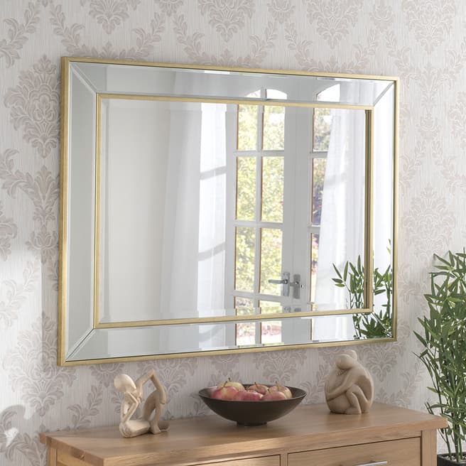 Yearn Gold Art Rectangle Mirror 95x70cm