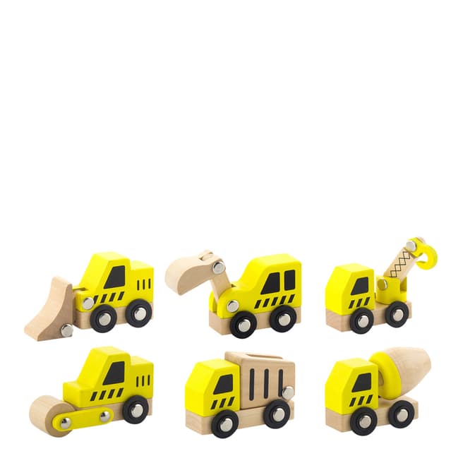 Viga Toys Set of 6 Construction Vehicles