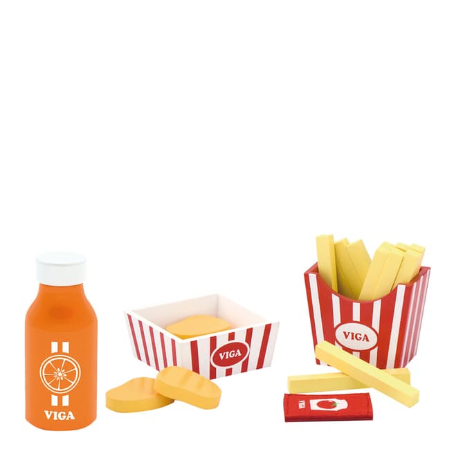 Viga Toys Nuggets And Fries With Juice Play Set