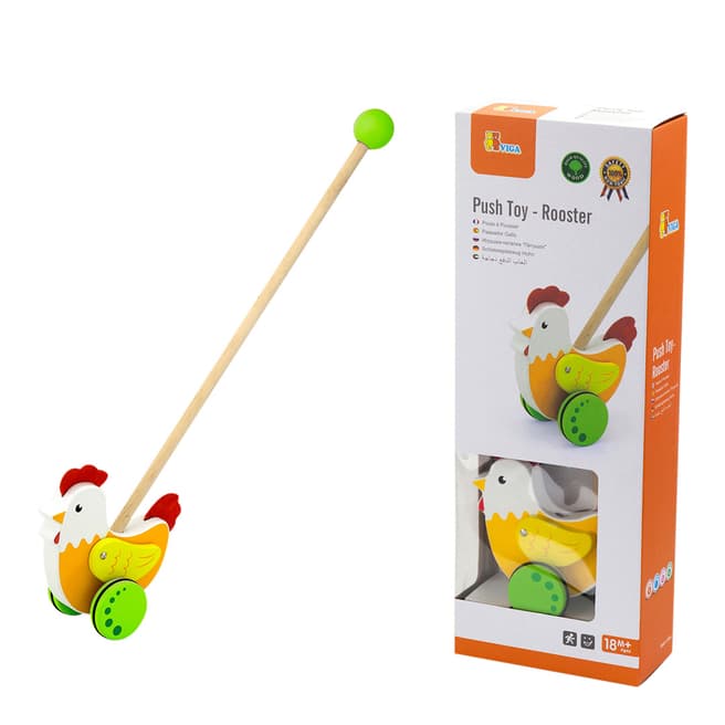 Viga Toys Rooster Push Toy