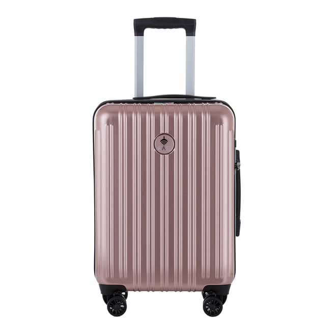 iKase Rose Gold Cabin Size Smart Suitcase 55cm