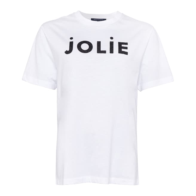 French Connection White Jolie Glitter T-shirt