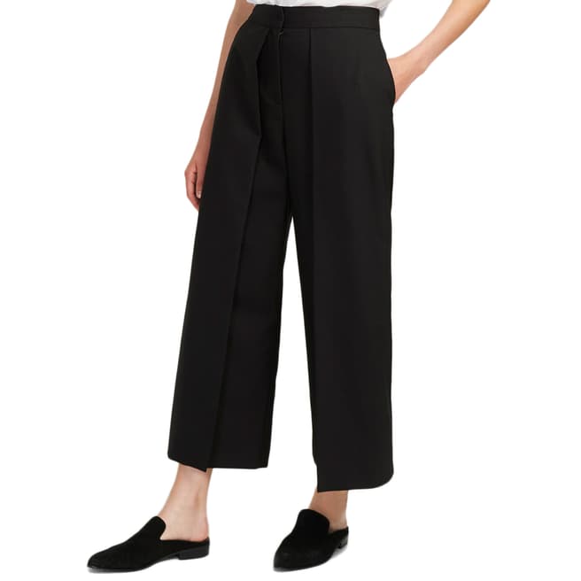 French Connection Black Decany Tallulah Cullote Trousers