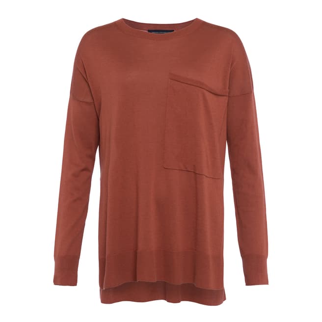 French Connection Brown Spring Light Knit Jumper