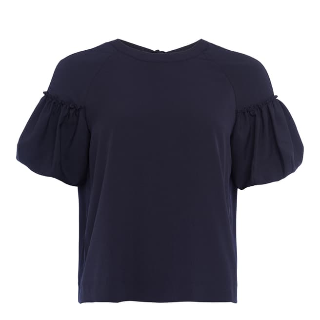 French Connection Navy Crepe Top