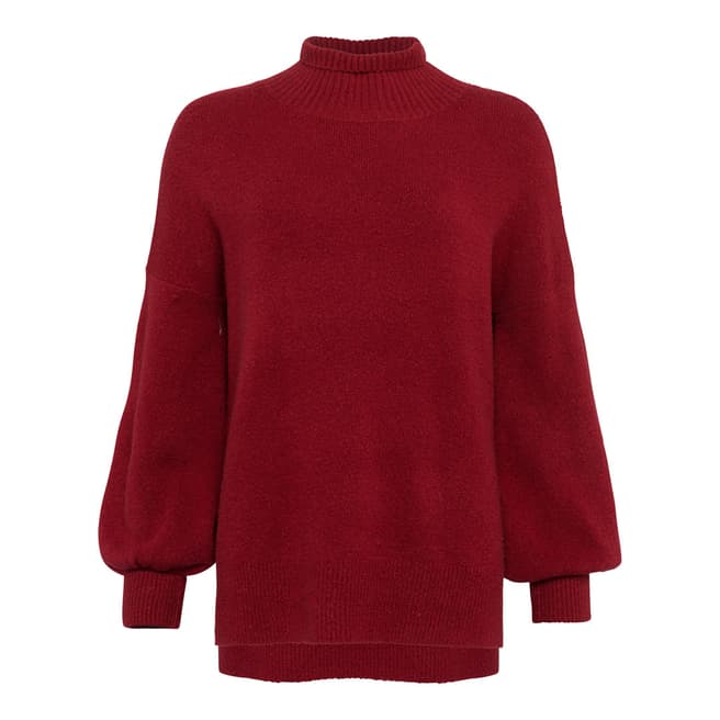 French Connection Red Orla Flossy Wool Blend Jumper