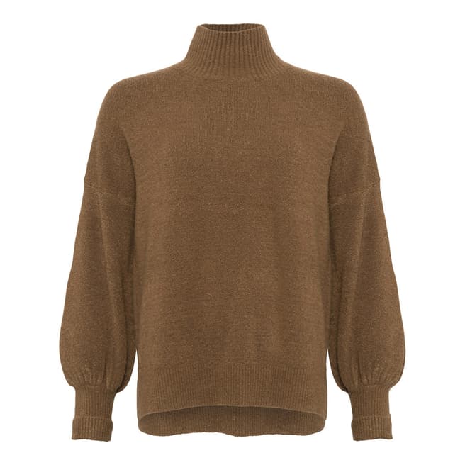 French Connection Khaki Orla Flossy Wool Blend Jumper