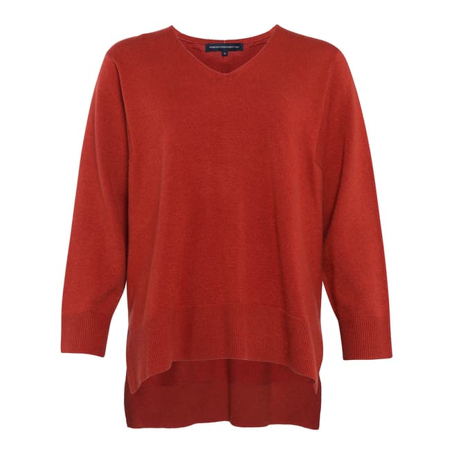 French Connection Red Ebba Vhari Wool Blend Jumper