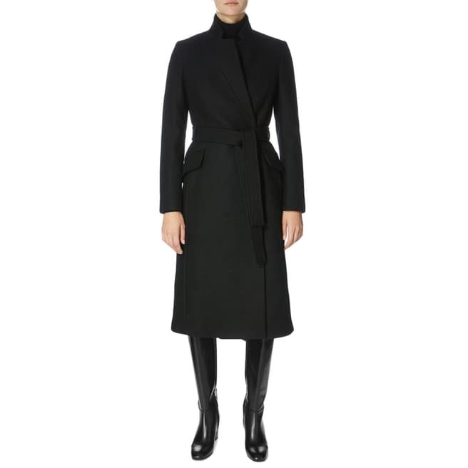 Karen Millen Black Cashmere/ Wool Blend Investment Coat