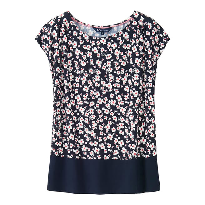Crew Clothing Navy Pink Elly Top