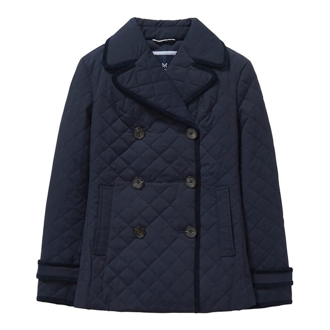 Crew Clothing Dark Navy Quilted Reefer Jacket