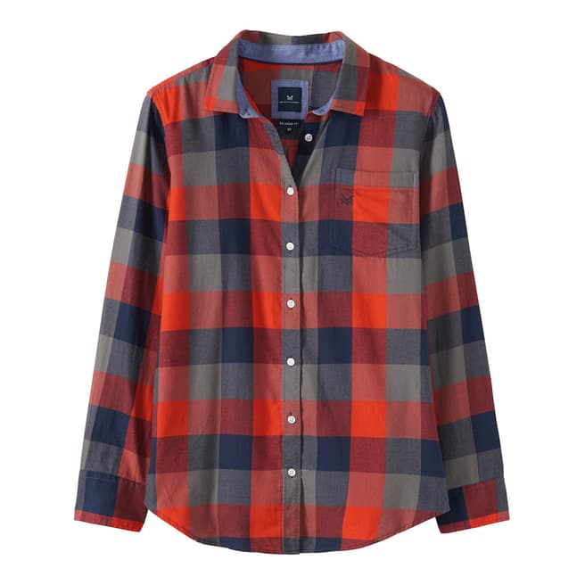 Crew Clothing Navy/Red Weekend Flannel Shirt
