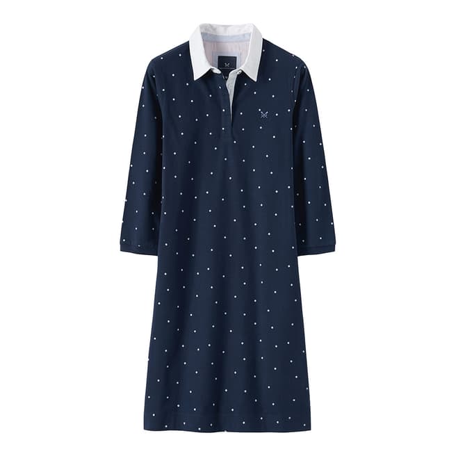 Crew Clothing Navy Spot Rugby Dress