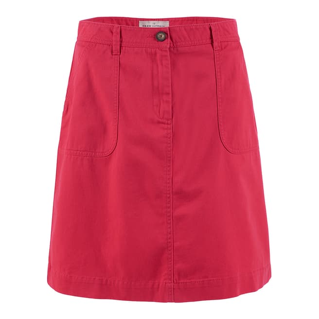 Crew Clothing Red Casual Woven Linen Skirt 