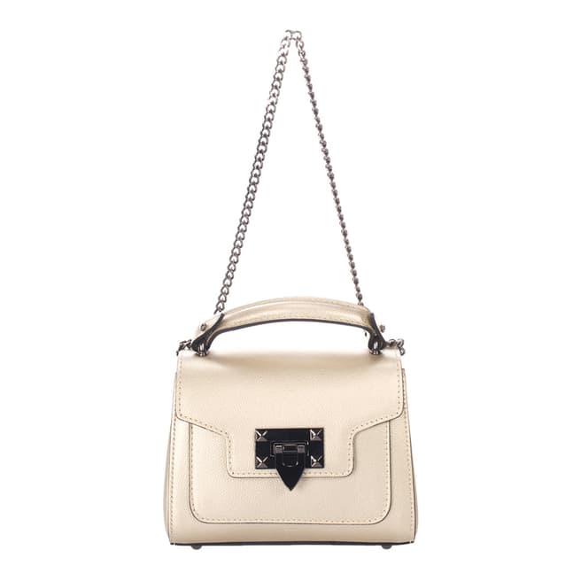 Lisa Minardi Cream Leather Crossbody Bag