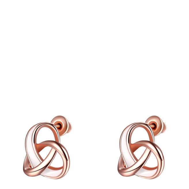 Ma Petite Amie Rose Gold Plated Knot Earrings