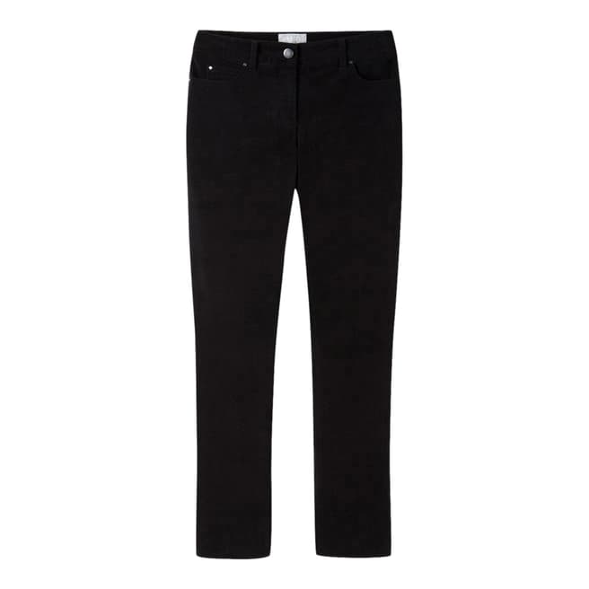 Pure Collection Black Kick Flare Cropped Trousers