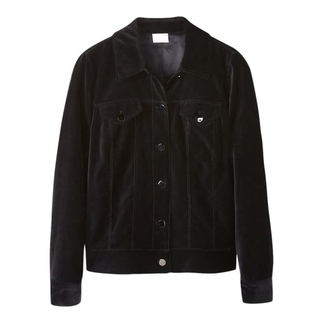 Pure Collection Black Fitted Velvet Jacket