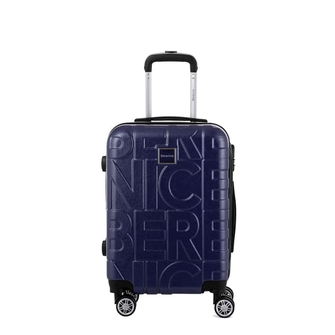 Berenice Luggage Navy iCare 4 Wheel Cabin Suitcase 55cm