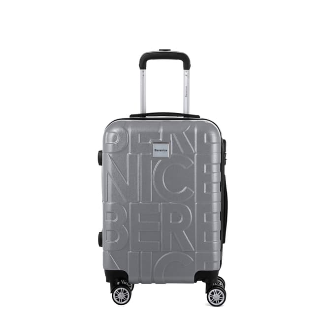 Berenice Luggage Silver iCare 4 Wheel Cabin Suitcase 55cm