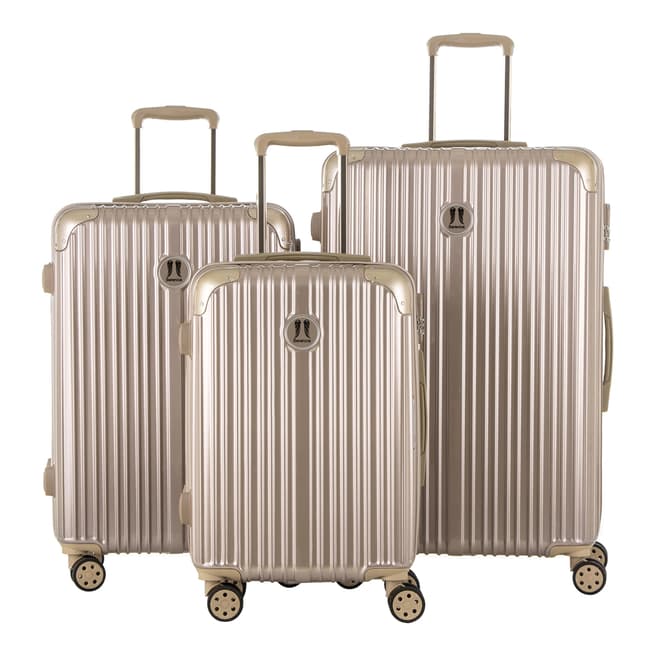 Berenice Luggage Mocha Uriel Set of 3 Suitcases