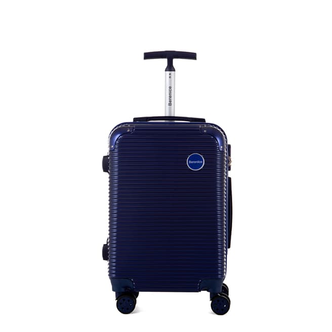 Berenice Luggage Navy Horus 4 Wheel Cabin Suitcase 55cm