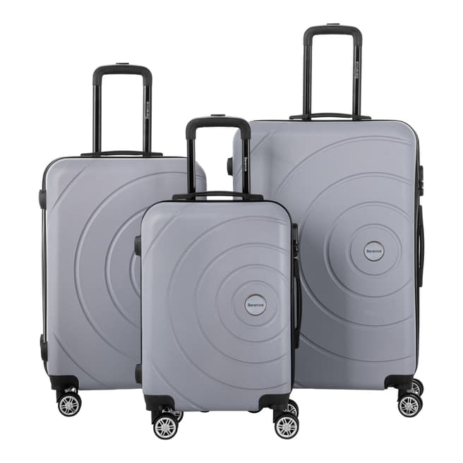 Berenice Luggage Silver Iris Set of 3 Suitcases