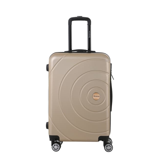 Berenice Luggage Gold Iris Medium 4 Wheel Suitcase 65cm