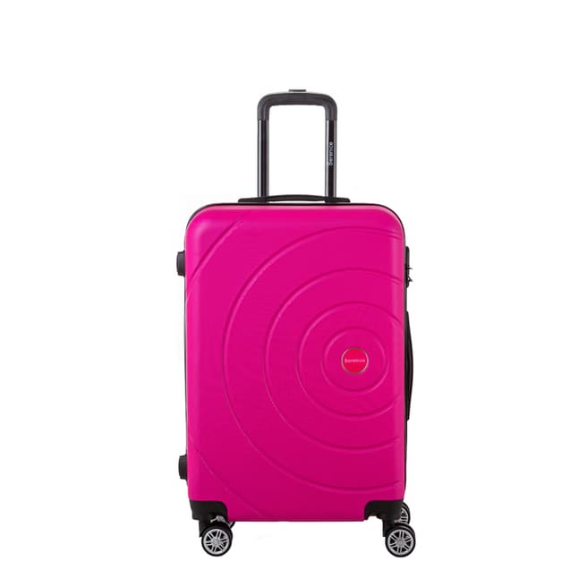 Berenice Luggage Pink Iris Medium 4 Wheel Suitcase 65cm