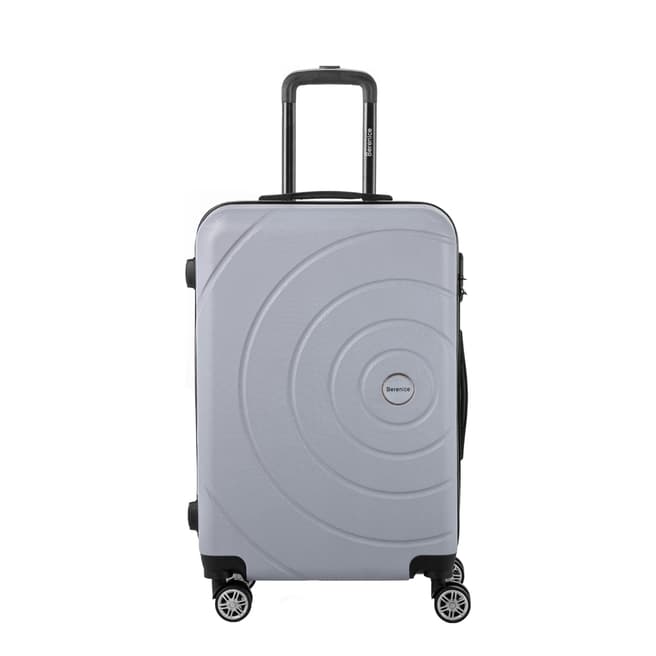 Berenice Luggage Silver Iris Medium 4 Wheel Suitcase 65cm