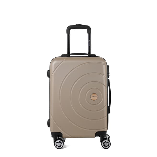 Berenice Luggage Gold Iris 4 Wheel Cabin Suitcase 55cm