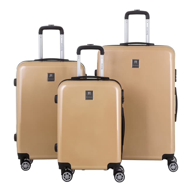 Berenice Luggage Mocha Hermes Set of 3 Suitcases