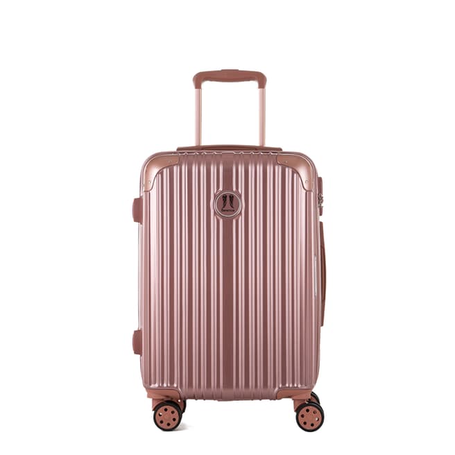 Berenice Luggage Rose Gold Uriel 4 Wheel Cabin Suitcase 55cm